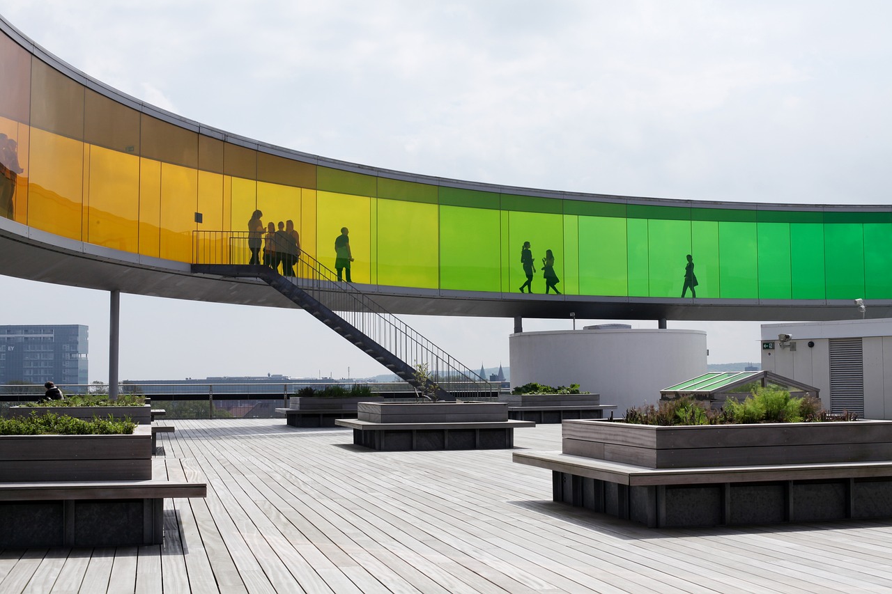 Rainbow Panarama sur le toit de l'ARoS Aarhus Art Museum à Aarhus